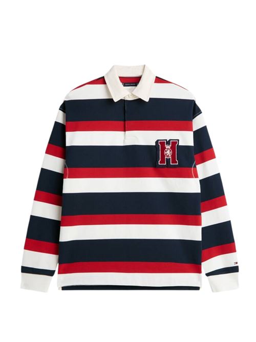 Polo a righe con logo Tommy Hilfiger | MW0MW426120FB
